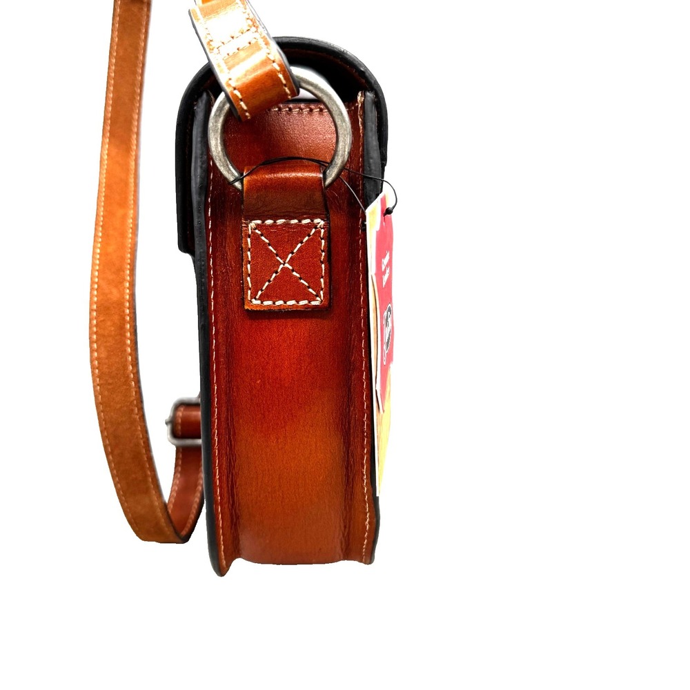 Justin‎ Women's Serpentine Hair-On Crossbody Bag Tooled Leather Western Landman - Picture 8 of 15